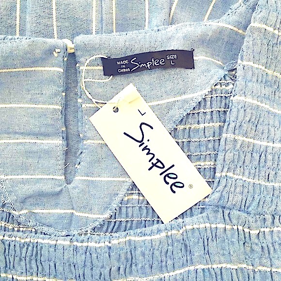 NWT ππ€Simplee Apparel linen blend midi dress size L, has pockets! π€π - Picture 3 of 8